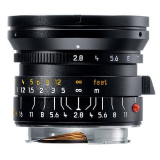 Leica Elmar-M 24mm F3.8 Asph. fekete objektív, vitrin darab
