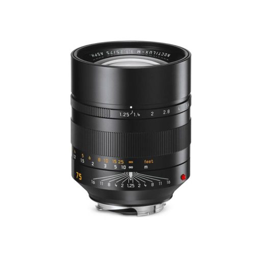 Leica Noctilux-M 75 f/1.25 ASPH., fekete objektív