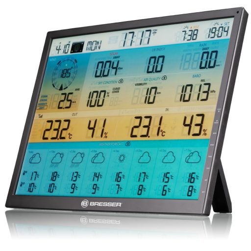 Bresser 8-Day 4CAST XL 7-in-1 Wi-Fi Weather Station with Solar-powered Sensor