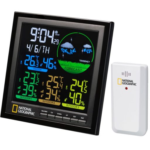 National Geographic VA colour LCD Weather Station incl. 3 Sensors
