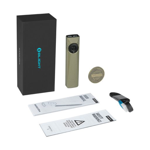 Olight Arkfeld Ultra 3-az-1-ben lézeres és UV tölthető zseblámpa, Olívazöld