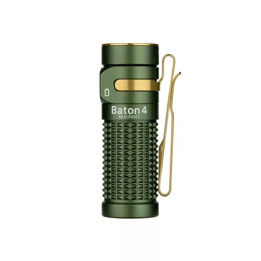 Olight Baton 4  rechargeable LED flashlight, OD Green