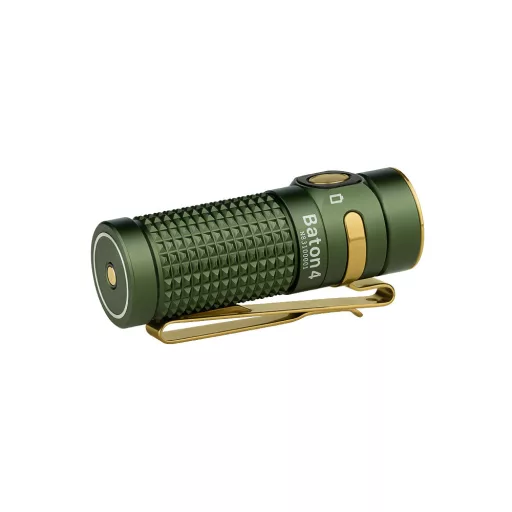 Olight Baton 4  rechargeable LED flashlight, OD Green