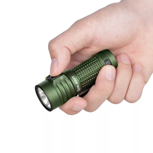 Olight Baton Turbo rechargeable LED flashlight, OD Green