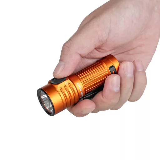 Olight Baton Turbo rechargeable LED flashlight, orange