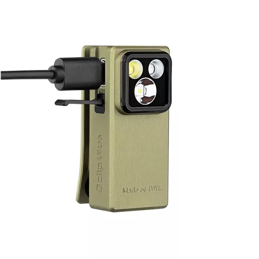 Olight Oclip Ultra flashlight, Olive Green