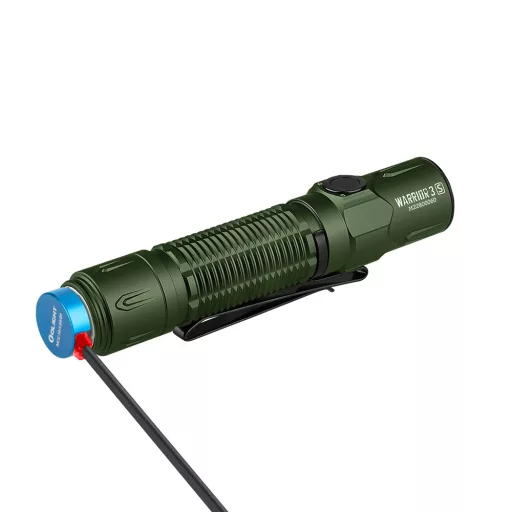 Olight Warrior 3s Rechargable LED Flashlight, OD Green