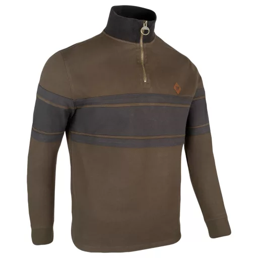 Jack Pyke Contrast Half Zip Sweatshirt Green S