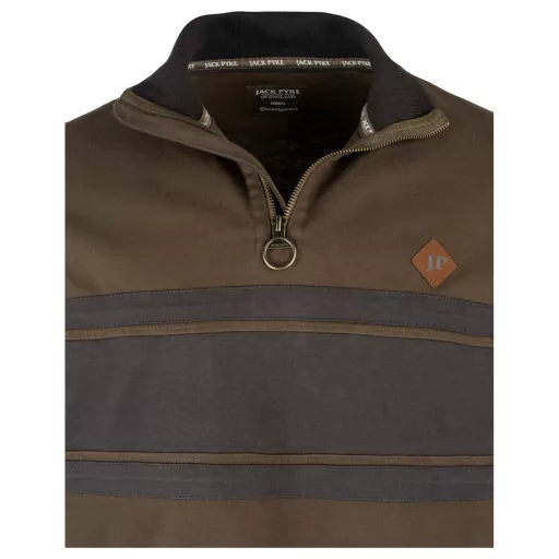 Jack Pyke Contrast Half Zip Sweatshirt Green XXL