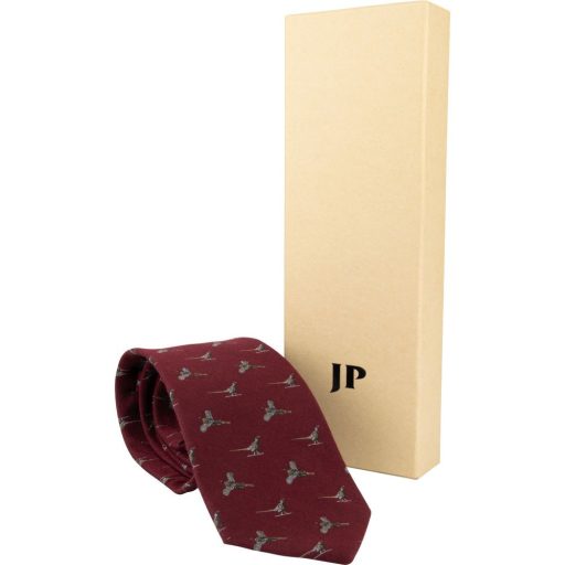 Jack Pyke Silk Pheasant nyakkendő bordó