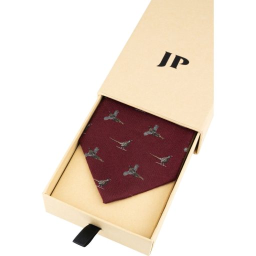Jack Pyke Silk Pheasant nyakkendő bordó