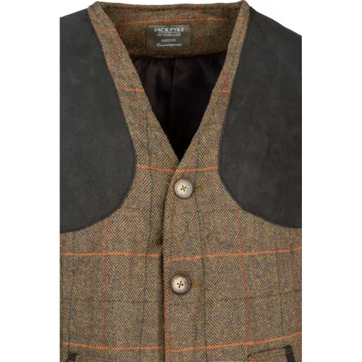 Jack Pyke Shooting Vest Brown Tweed L