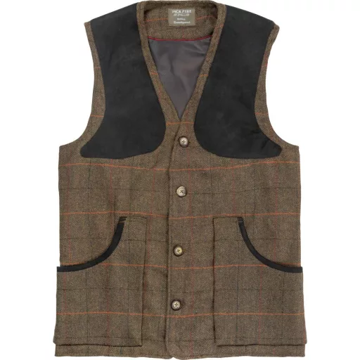 Jack Pyke Shooting Vest Brown Tweed S