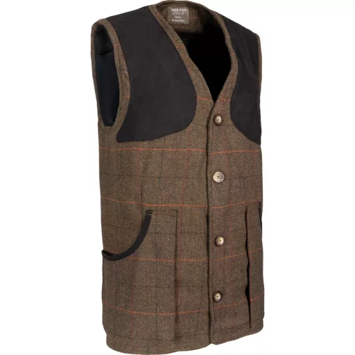 Jack Pyke Shooting Vest Brown Tweed XL