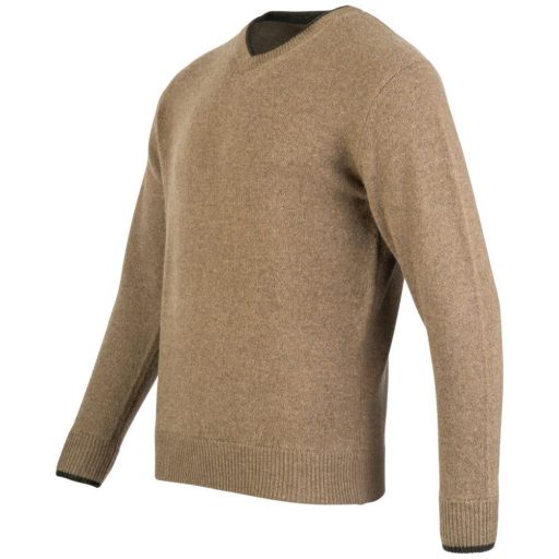 Jack Pyke Ashcombe V nyakú gyapjú pulóver bézs XXXL