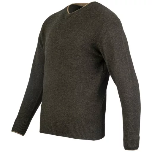 Jack Pyke Ashcombe Lambwool V-neck dark olive S