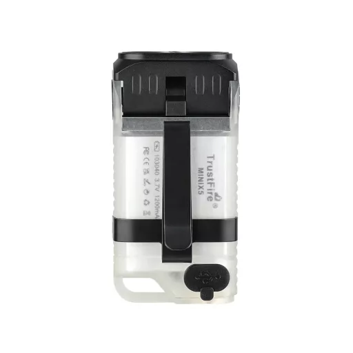Trustfire MINI X5 szürke LED lámpa fehér, vörös és UV fénnyel