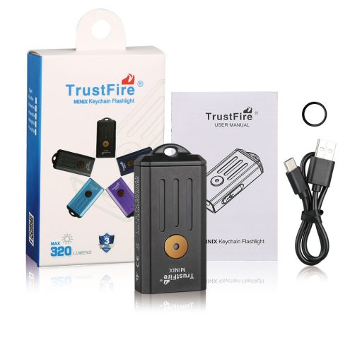 Trustfire MINIX Black LED with White and Red Flashlight