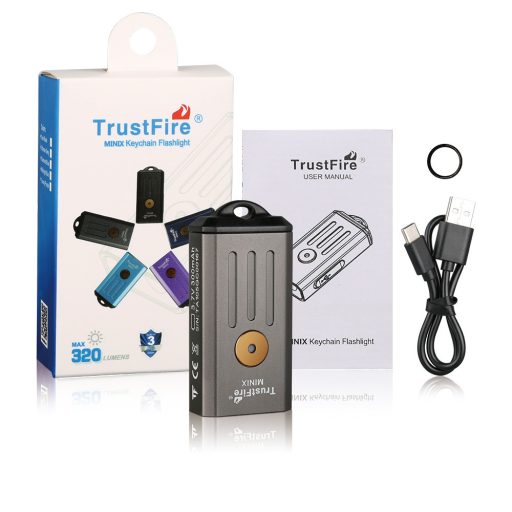 Trustfire MINIX szürke LED lámpa fehér és vörös fénnyel