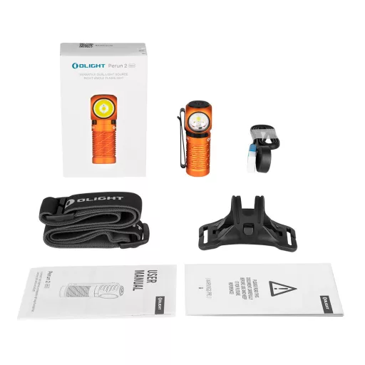 Olight Perun 2 Mini LED flashlight/headlight, orange